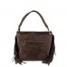 Bolso De Hombro Grande Con Flecos